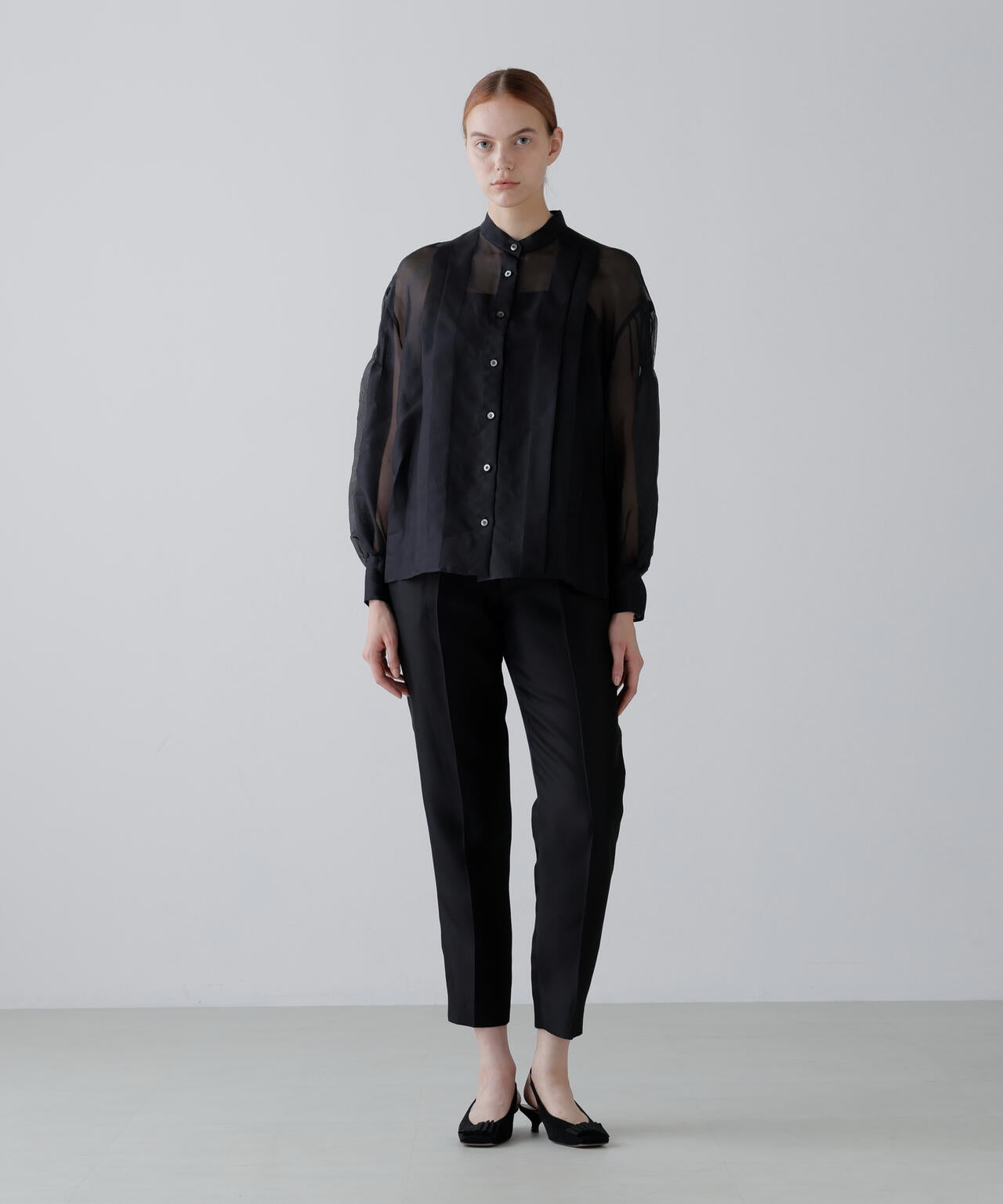 <BLACK LABEL>シルクオーガンブラウス