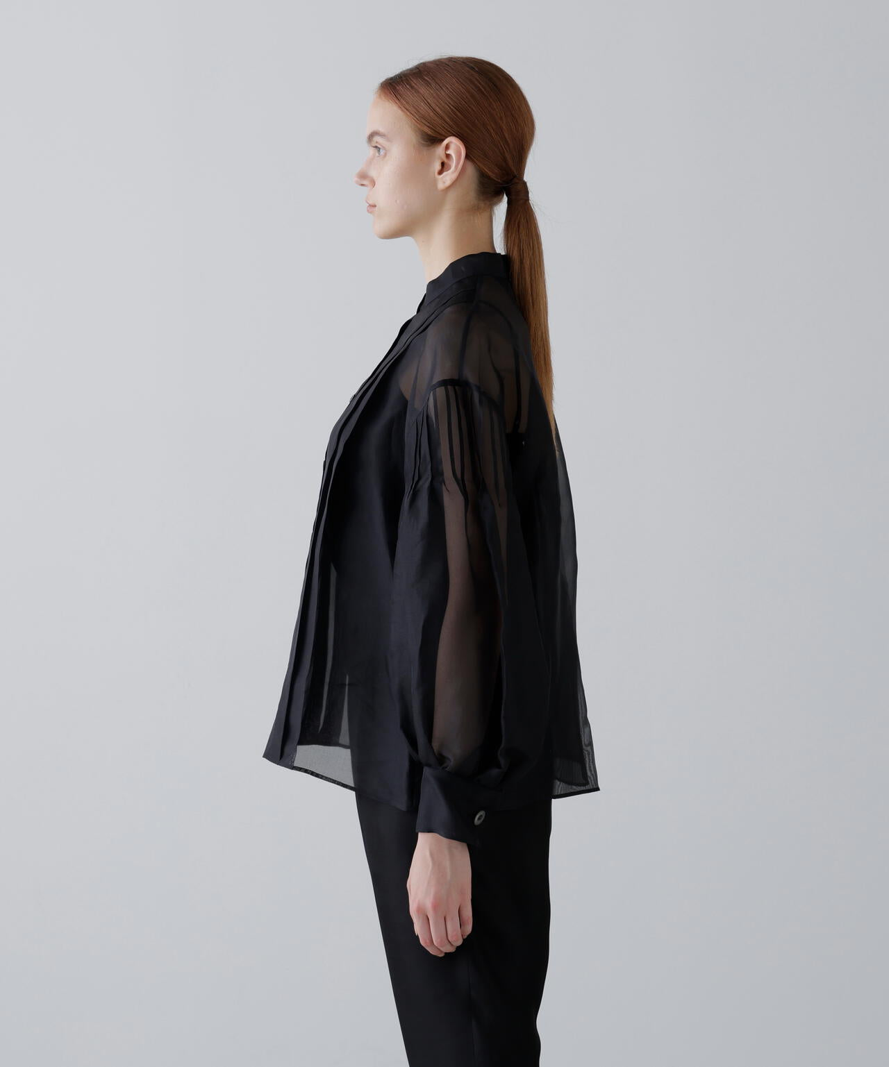 <BLACK LABEL>シルクオーガンブラウス