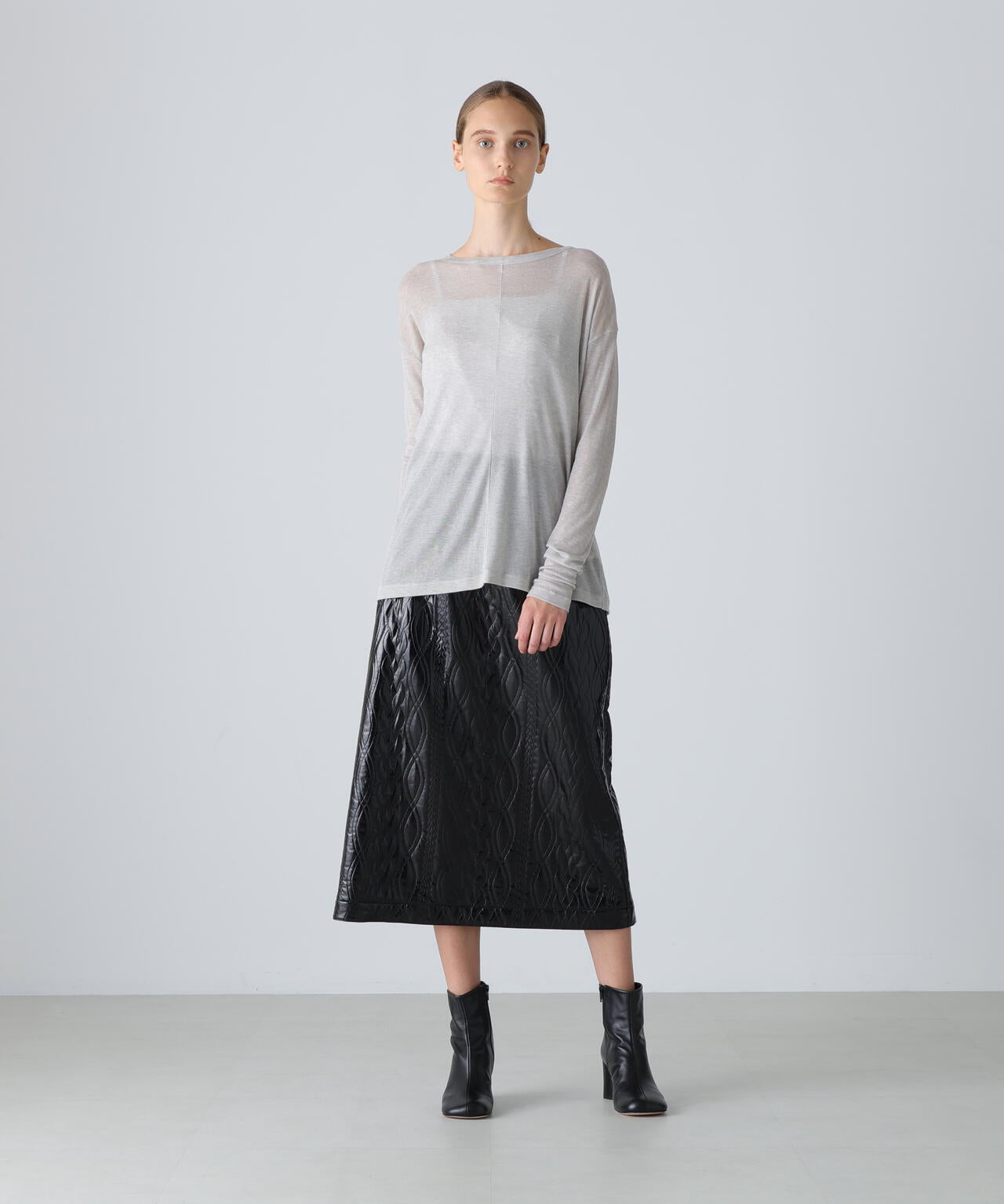 コーティングジャージースカート