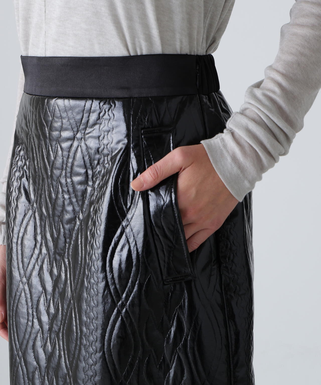 コーティングジャージースカート