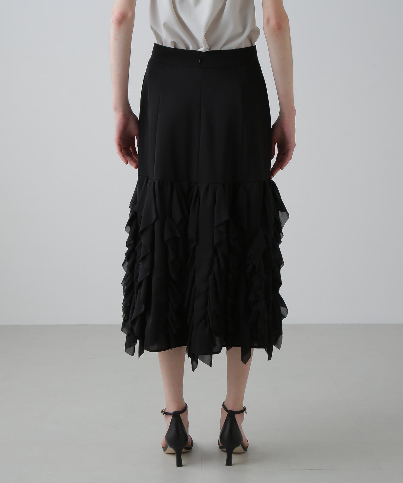 <BLACK LABEL>シルキーツイルスカート