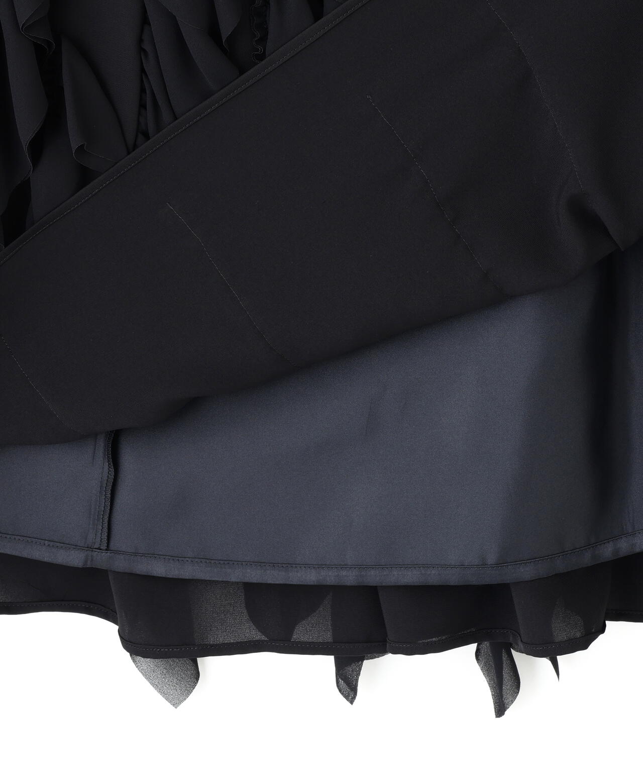 <BLACK LABEL>シルキーツイルスカート