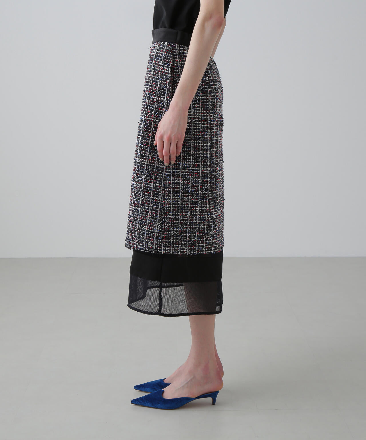 <20周年記念>トリコロールツィードスカート
