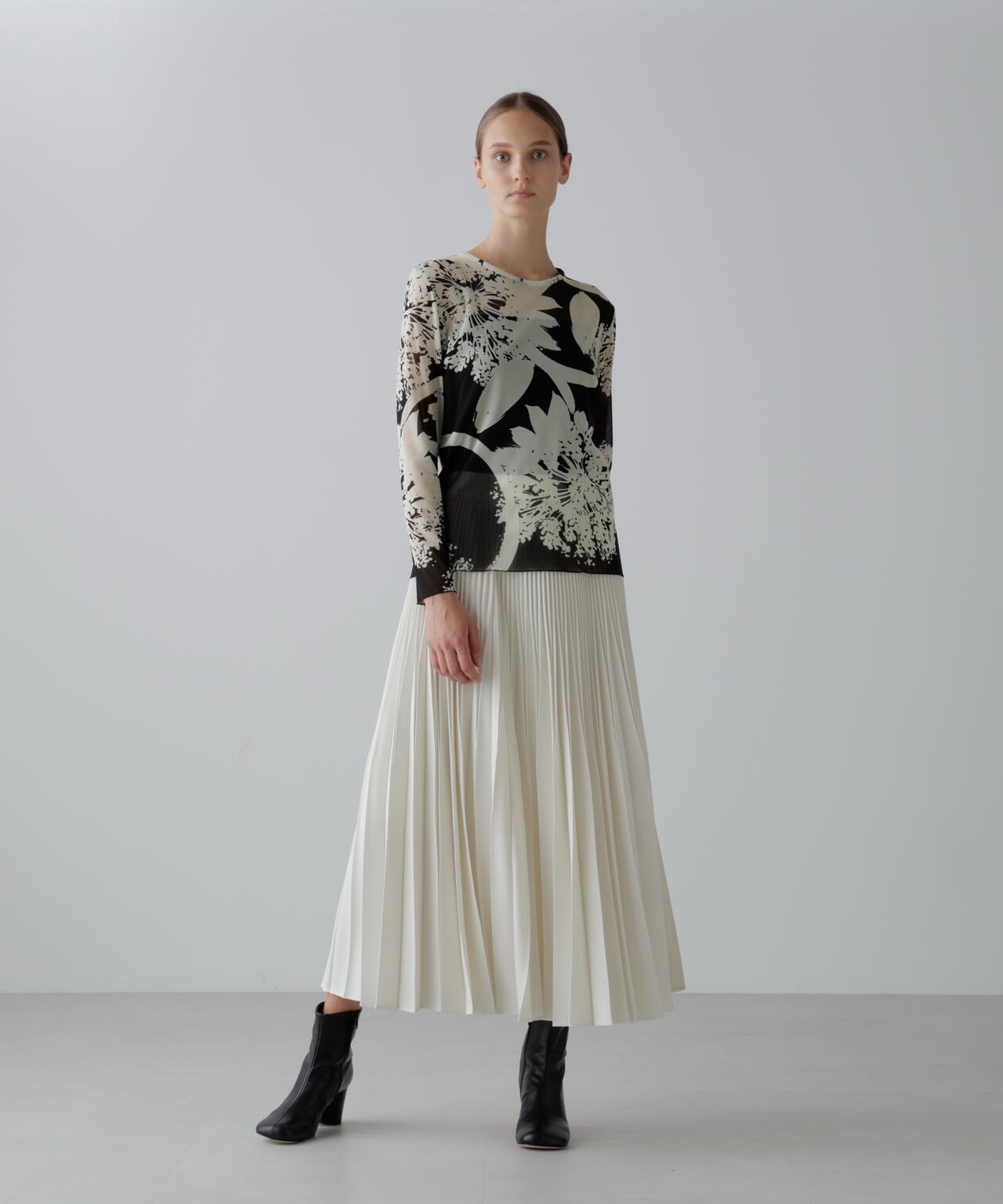 ストレッチジョーゼットスカート