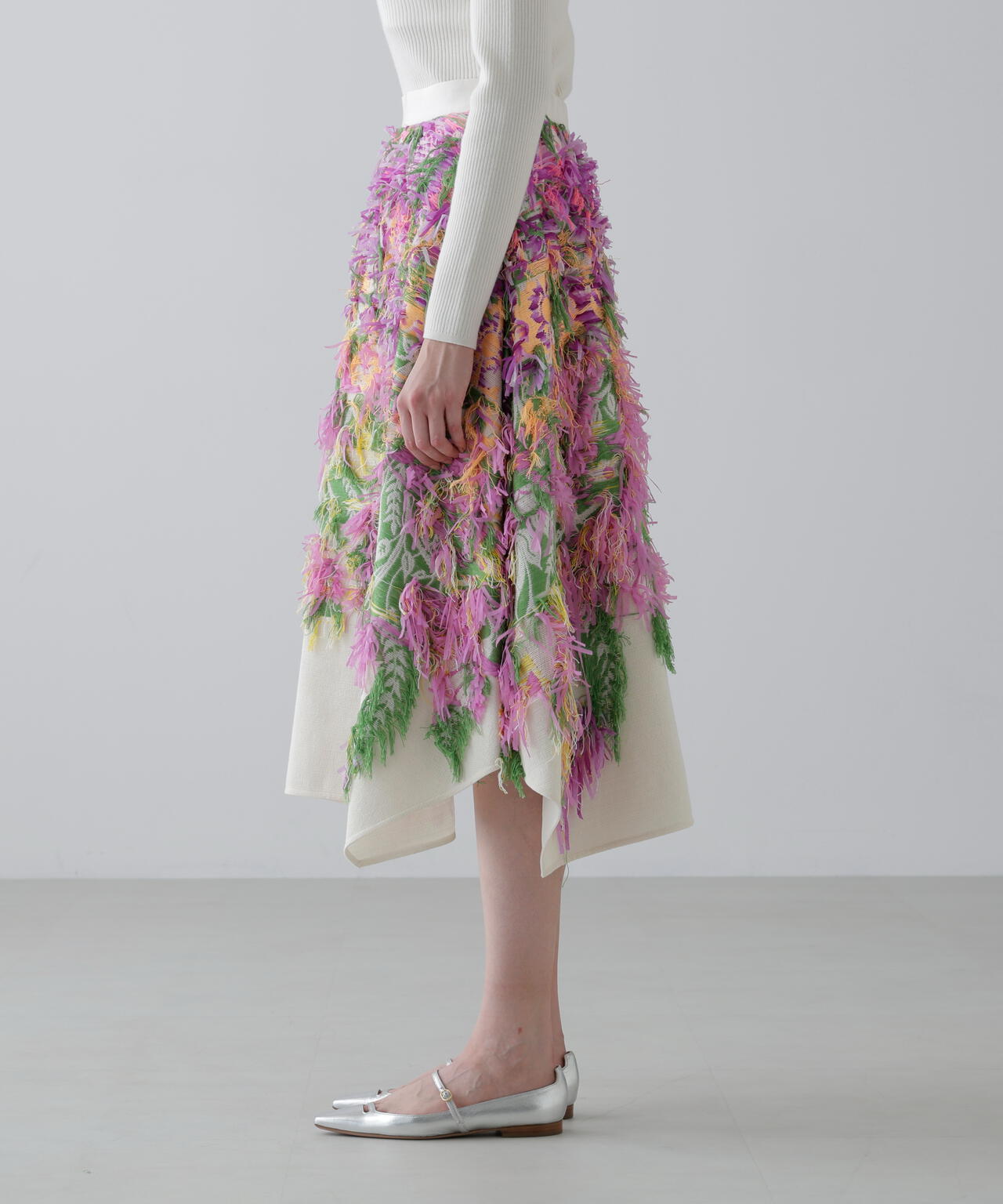 <BLACK LABEL>MALHIAライオットオブカラージャガードスカート