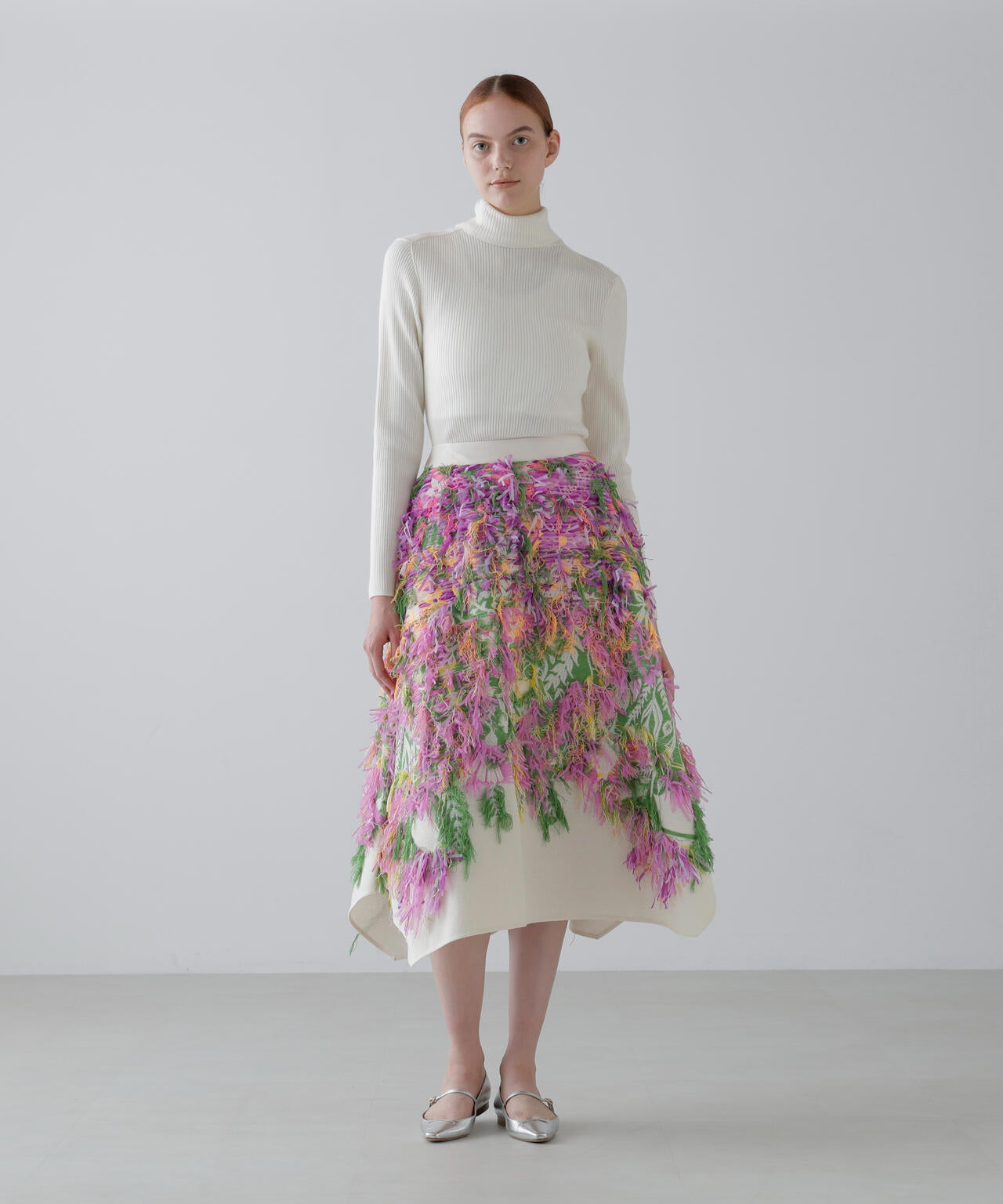 <BLACK LABEL>MALHIAライオットオブカラージャガードスカート