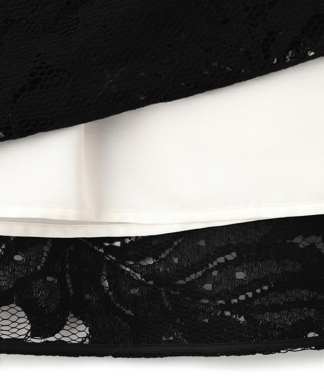 <BLACK LABEL>バイカラーレーススカート