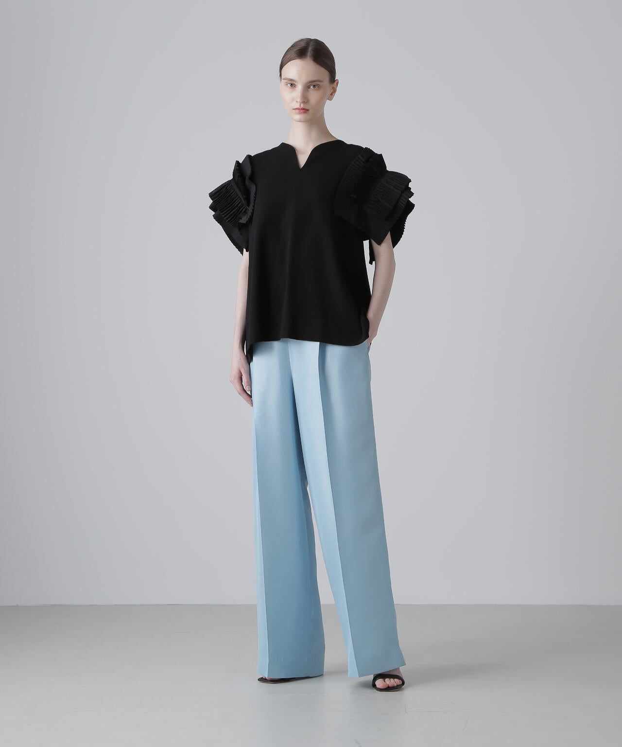 <BLACK LABEL>シルクダブルクロスパンツ