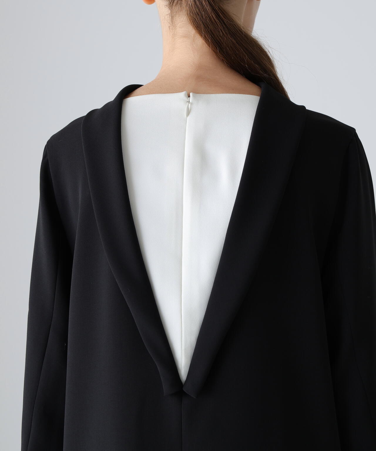 バイカラープリーツワンピース