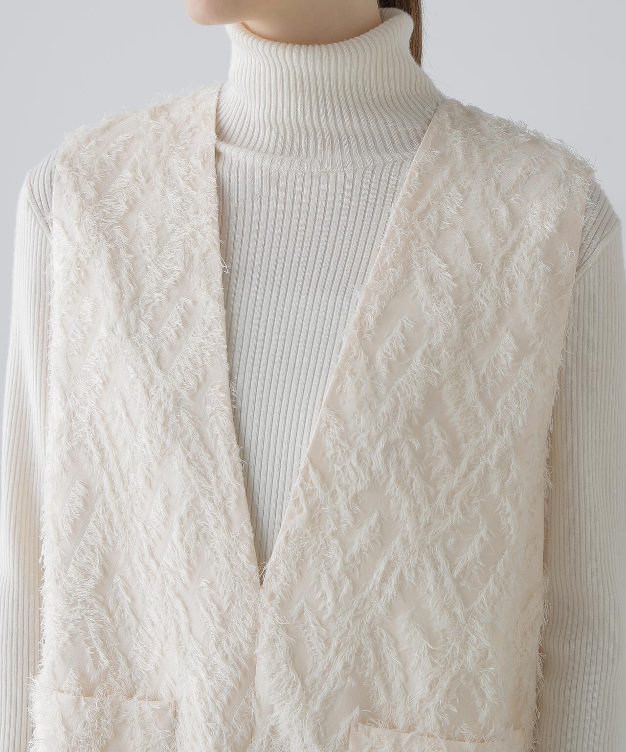 ロンバスカットジャガードワンピース