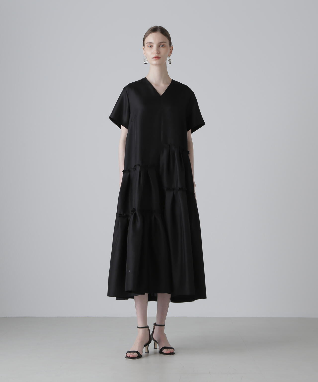 <BLACK LABEL>シルクダブルクロスワンピース