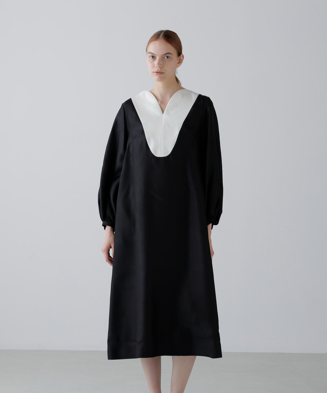 <BLACK LABEL>シルクダブルクロスワンピース