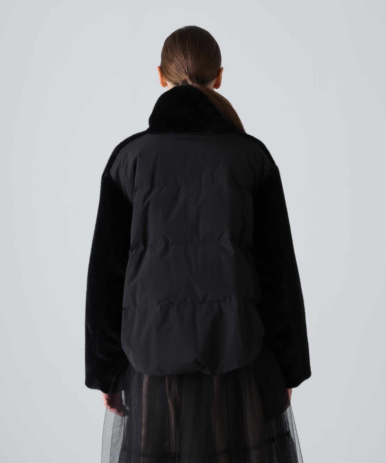 ファーコンビダウンジャケット