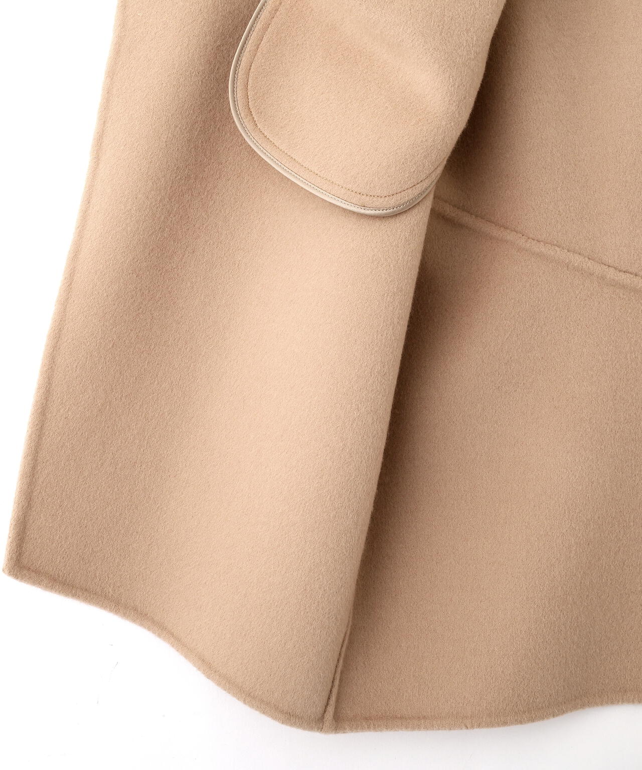 ソリッドウールリバーノーカラージレ