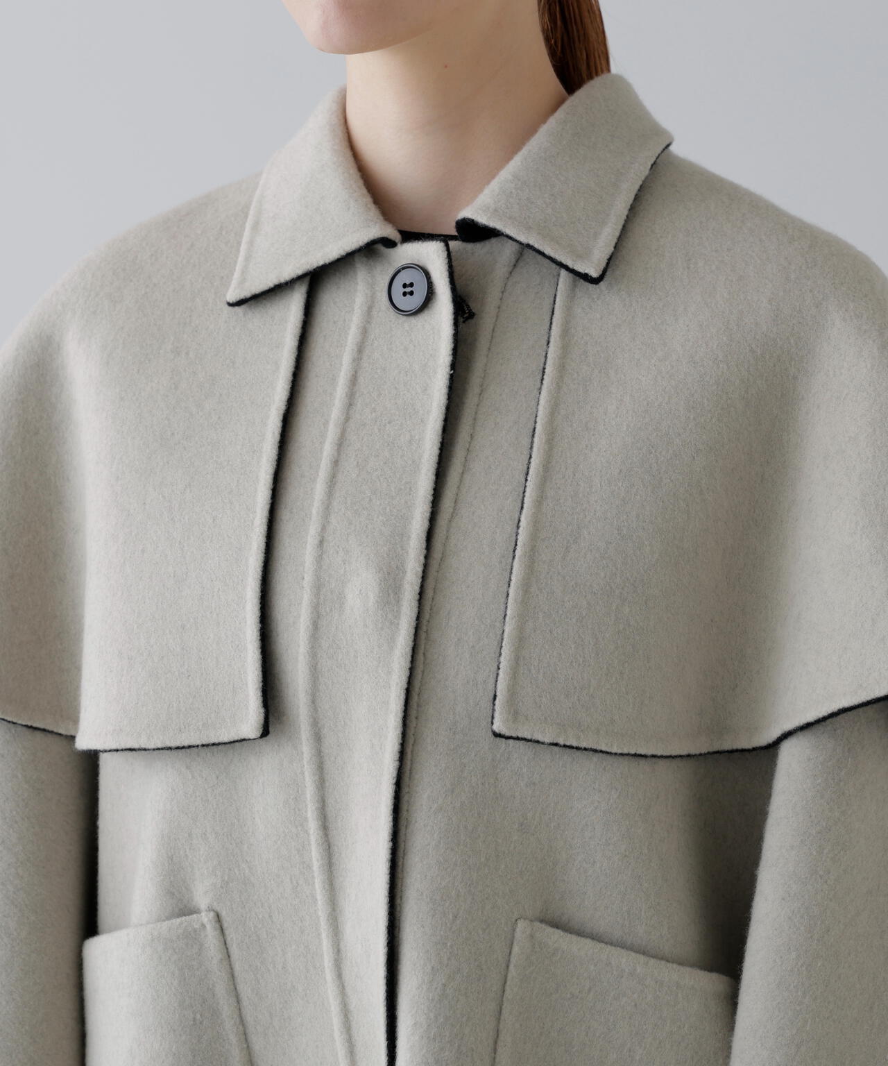 Ca混2TONEリバーケープコート