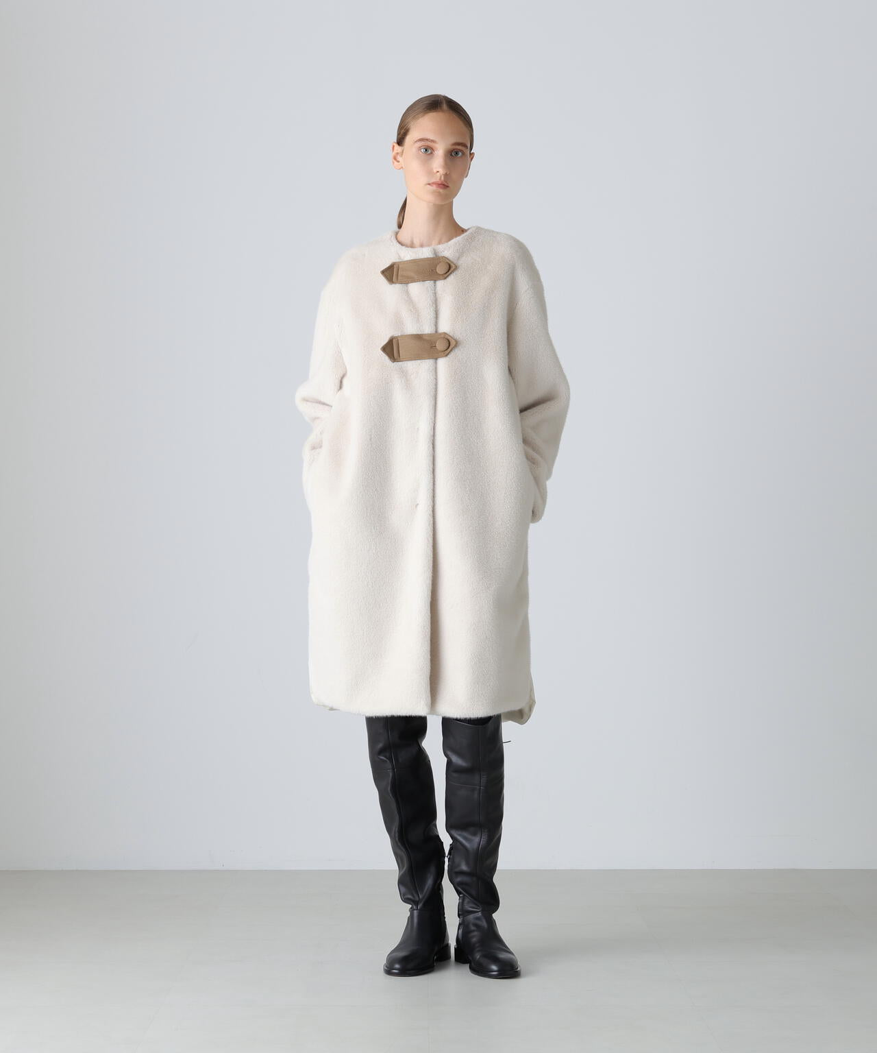 ファーコンビダウンコート