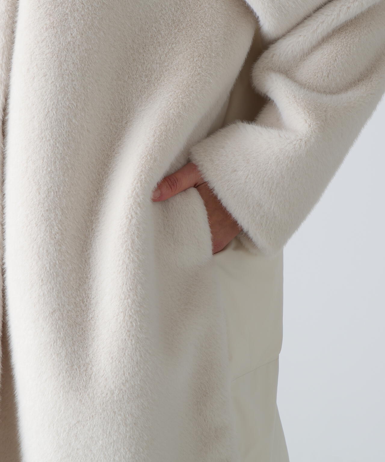 ファーコンビダウンコート