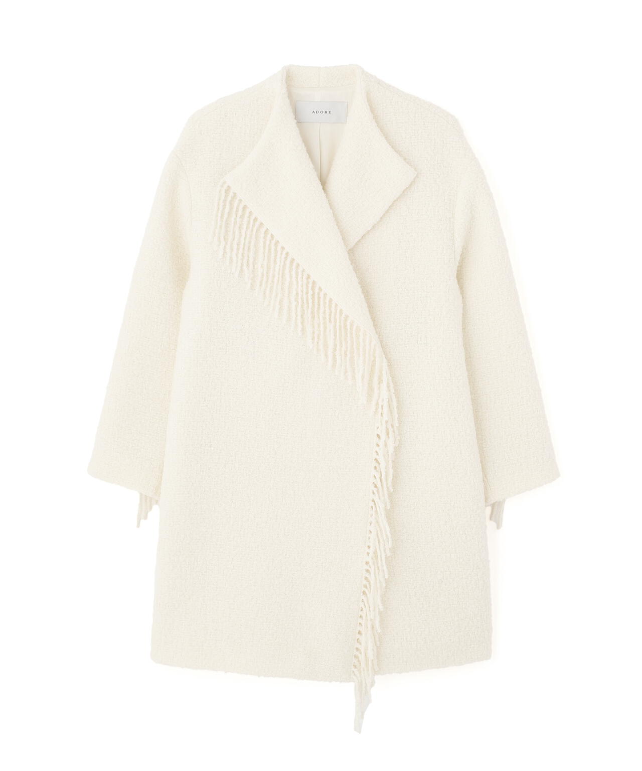 フリンジリングツイードコート