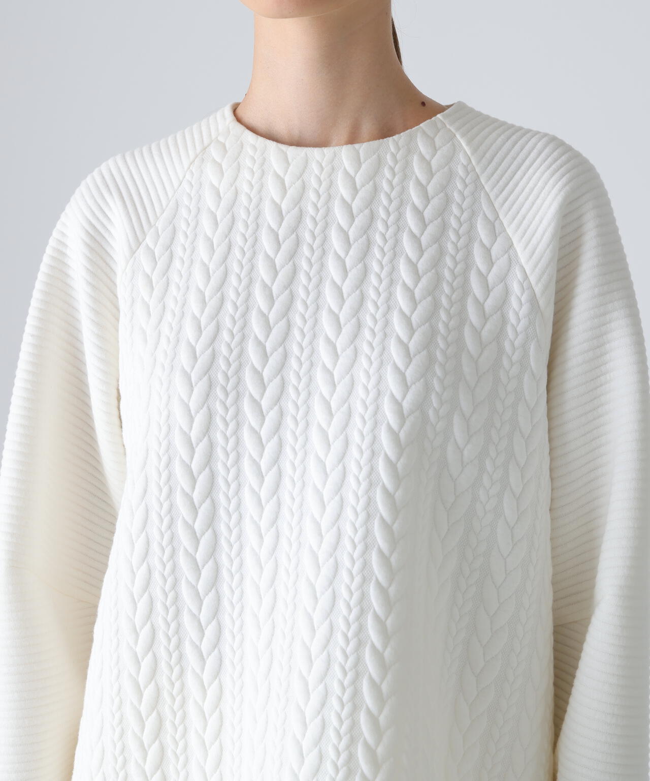 ジャガードジャージートップス