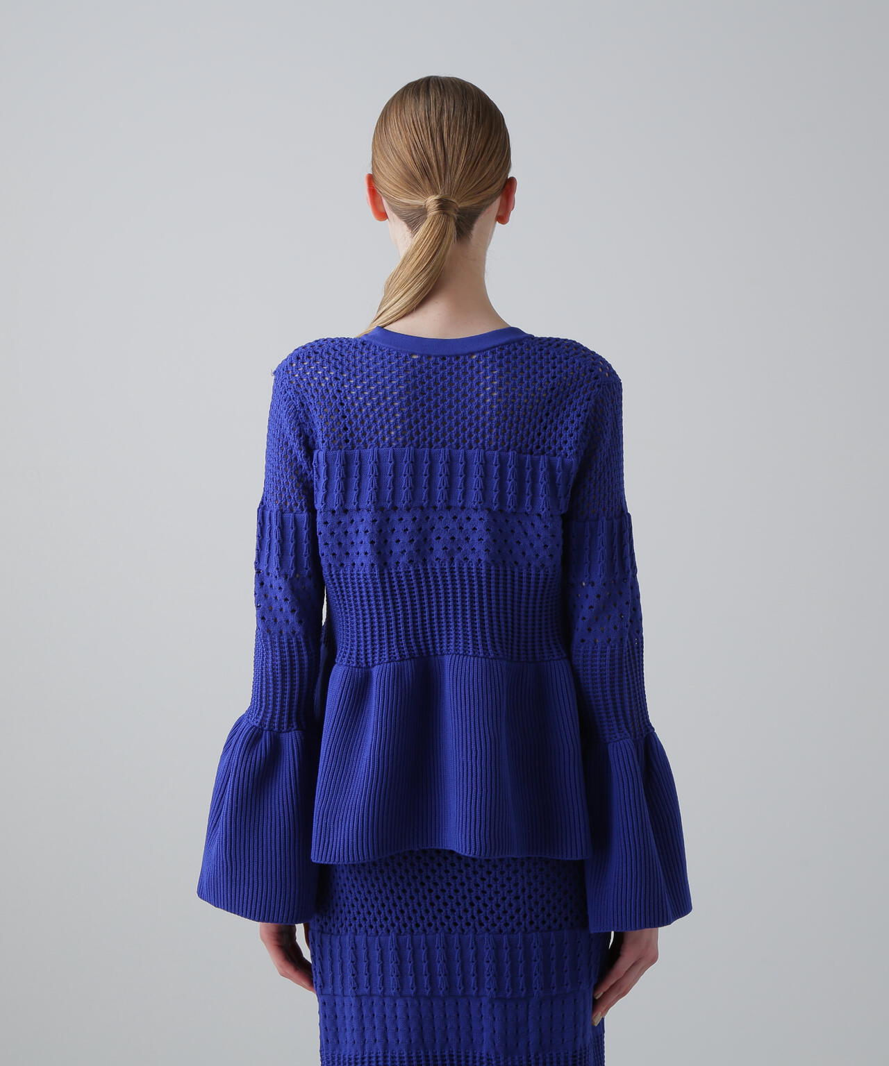 パターンニットカーディガン