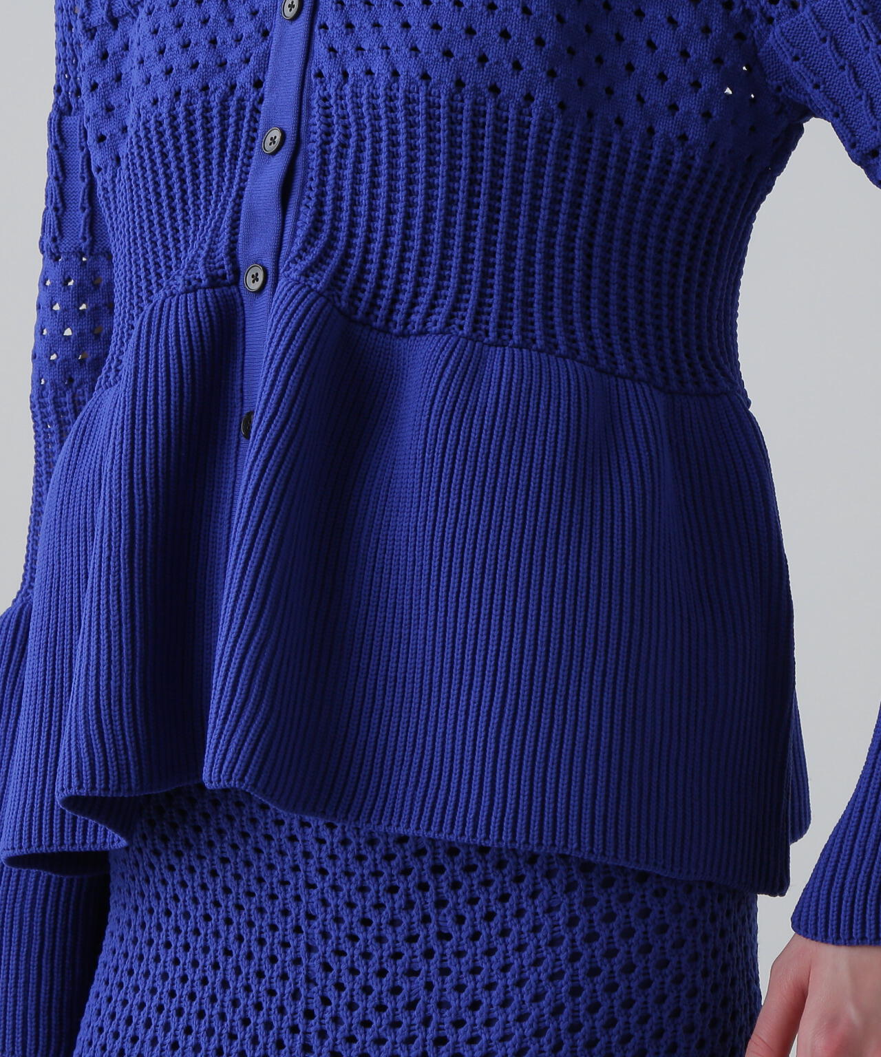 パターンニットカーディガン