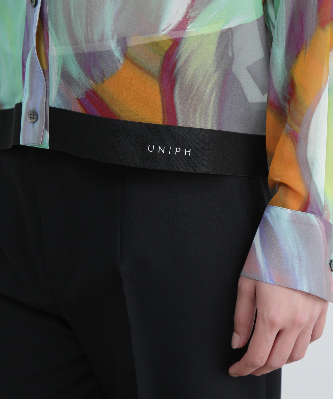 <UNiPH>マルチプルエクスポージャープリントブラウス