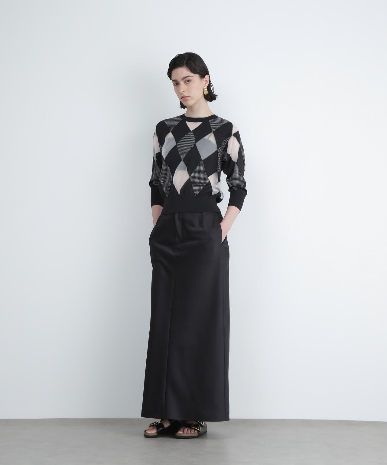 <UNiPH>マットサテンスカート