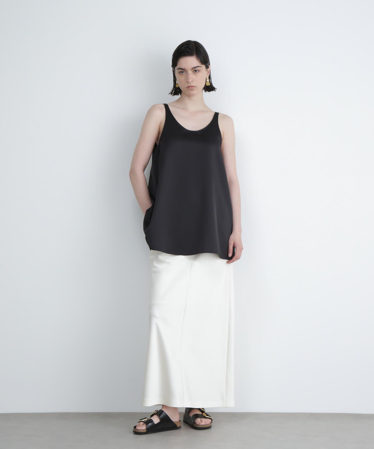 <UNiPH>マットサテンスカート