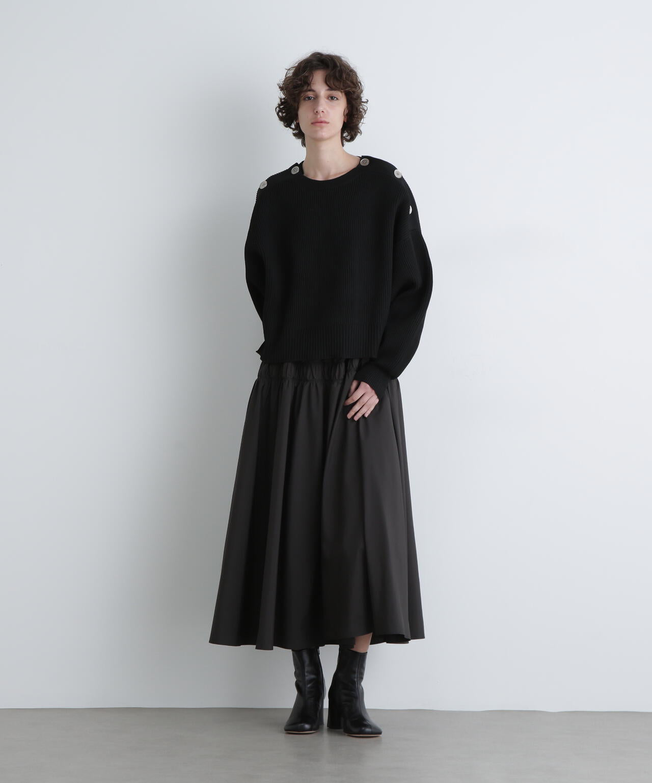 <UNiPH>ボタンニットプルオーバー