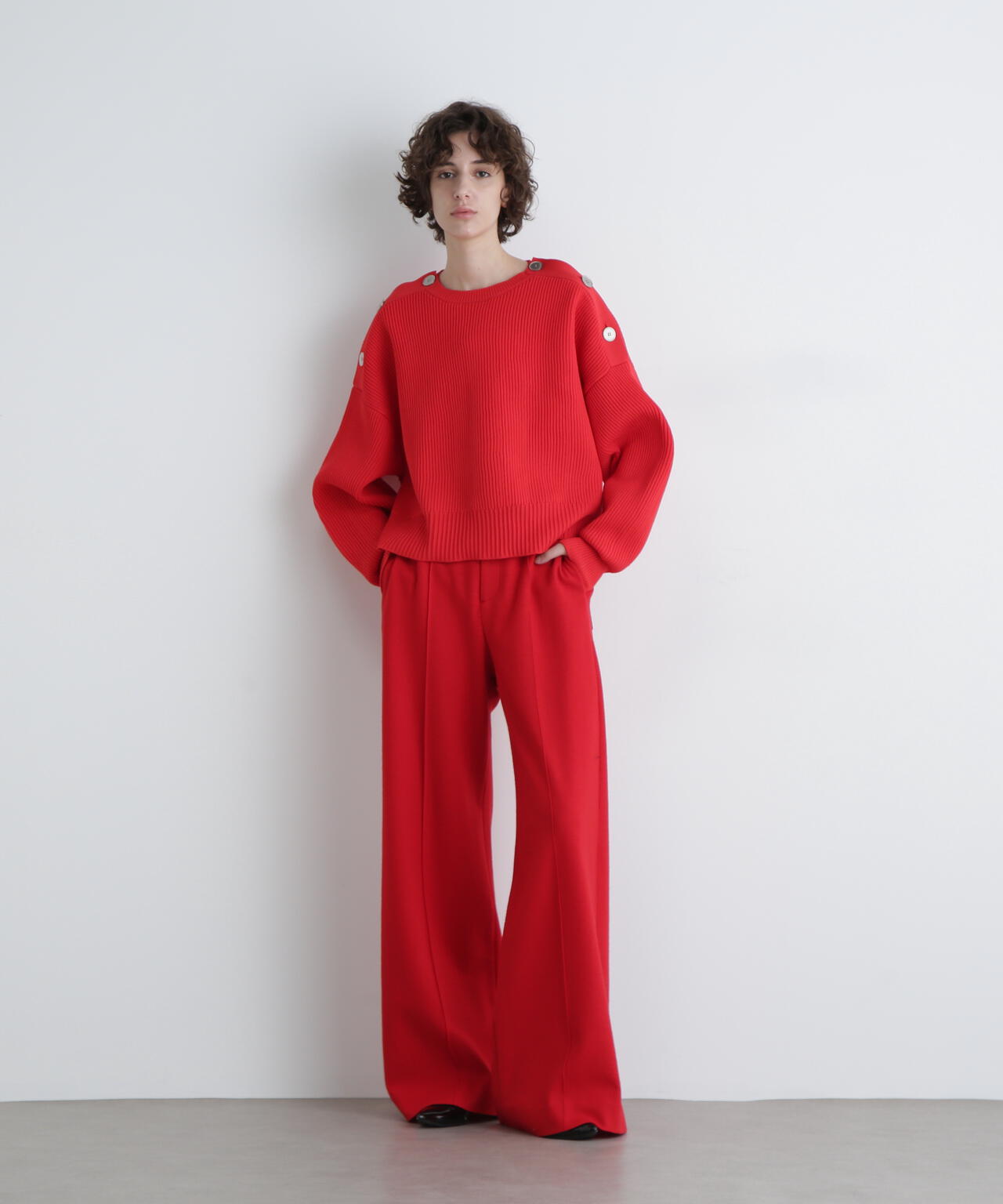 <UNiPH>ボタンニットプルオーバー