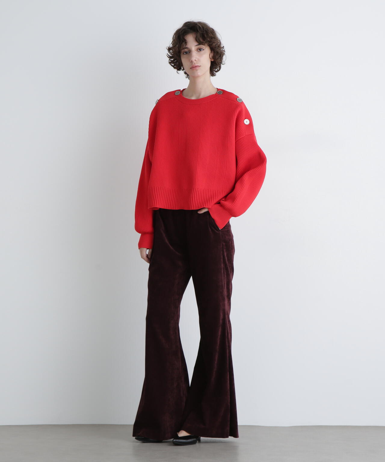 <UNiPH>ボタンニットプルオーバー