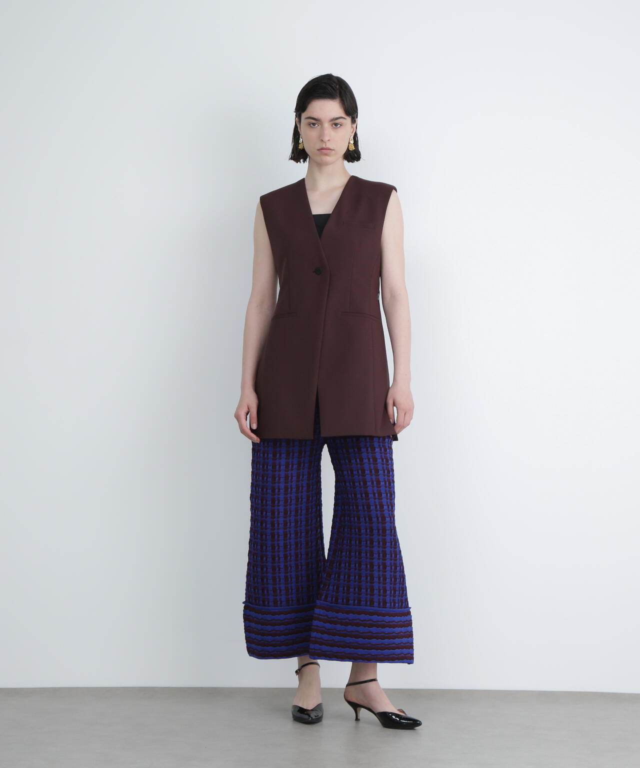 <UNiPH>ウェービージャガードニットパンツ