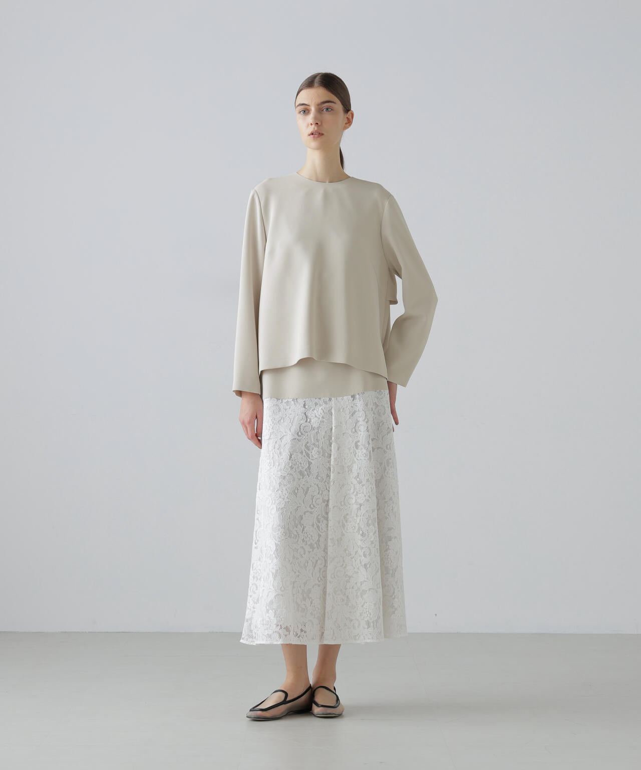 ストレッチジョーゼットブラウス