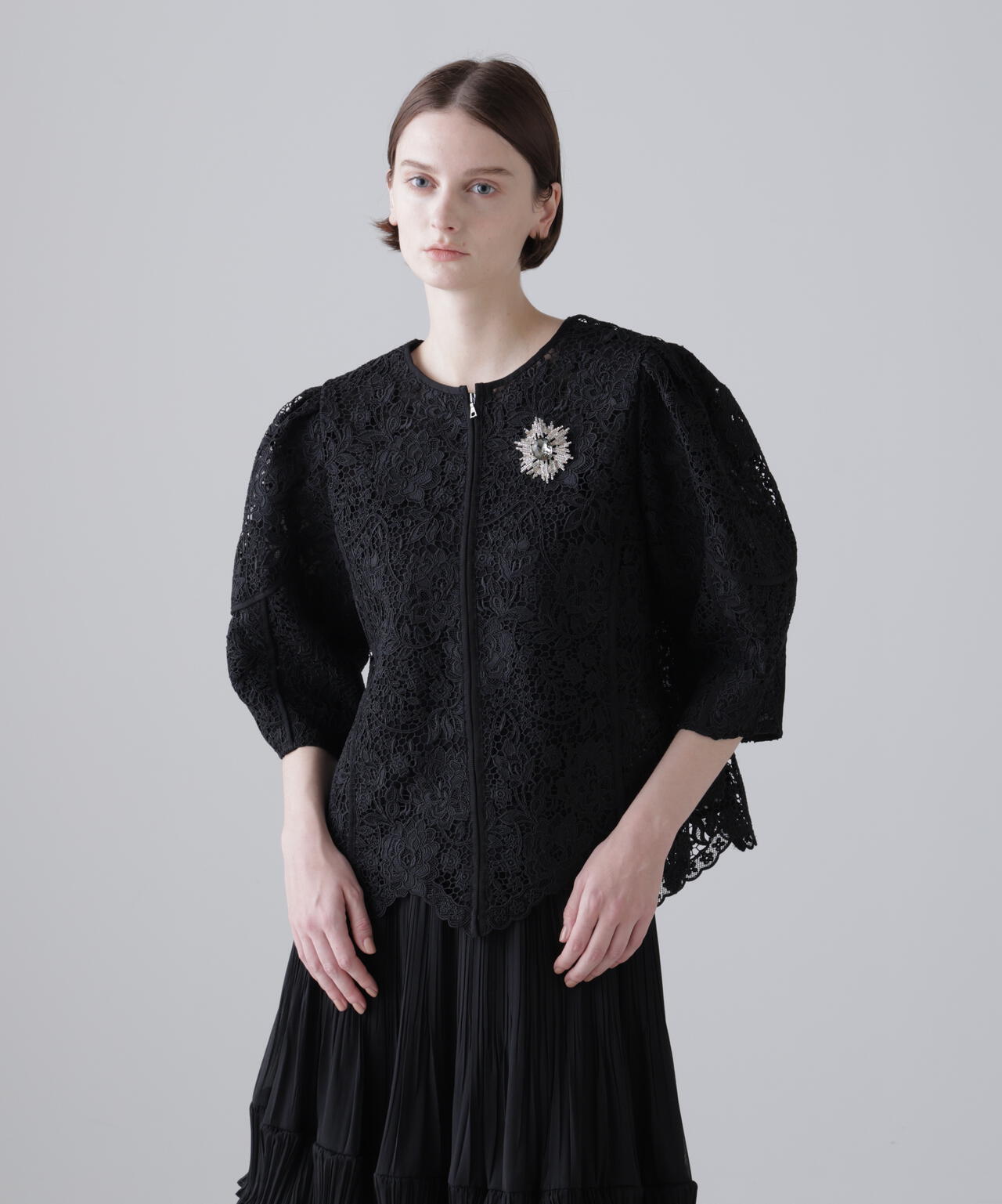 ADORE 麻ツイルジレ　ブラック　38 ADORE 麻ツイルジレ ブラック 38