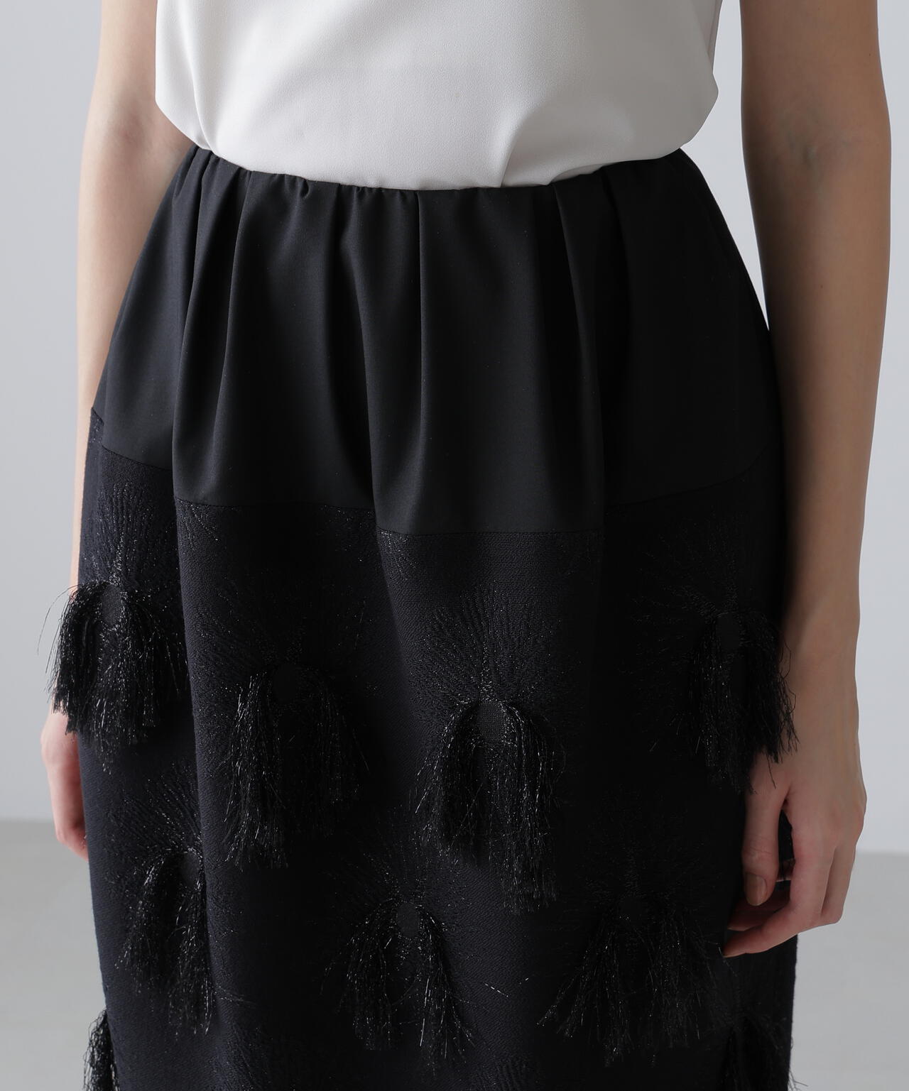 <BLACK LABEL>MALHIAウィーピングジャガードスカート
