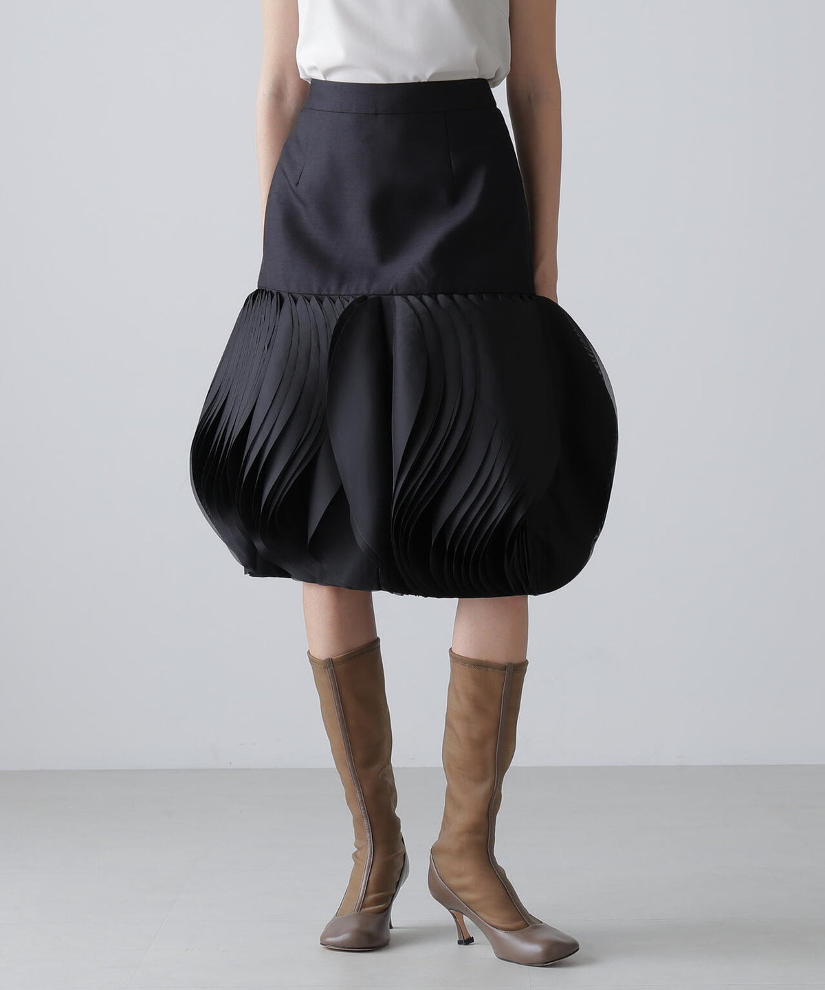<BLACK LABEL>シルクウールツイルスカート