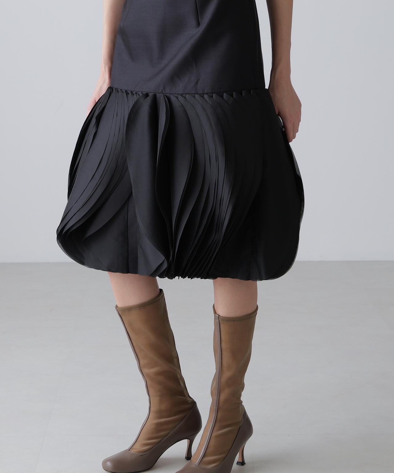 <BLACK LABEL>シルクウールツイルスカート