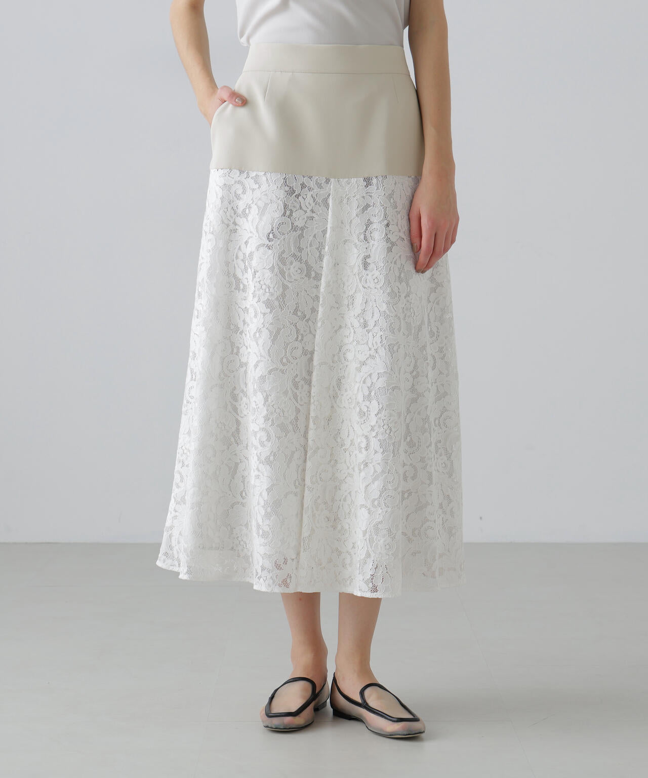 ストレッチジョーゼットスカート