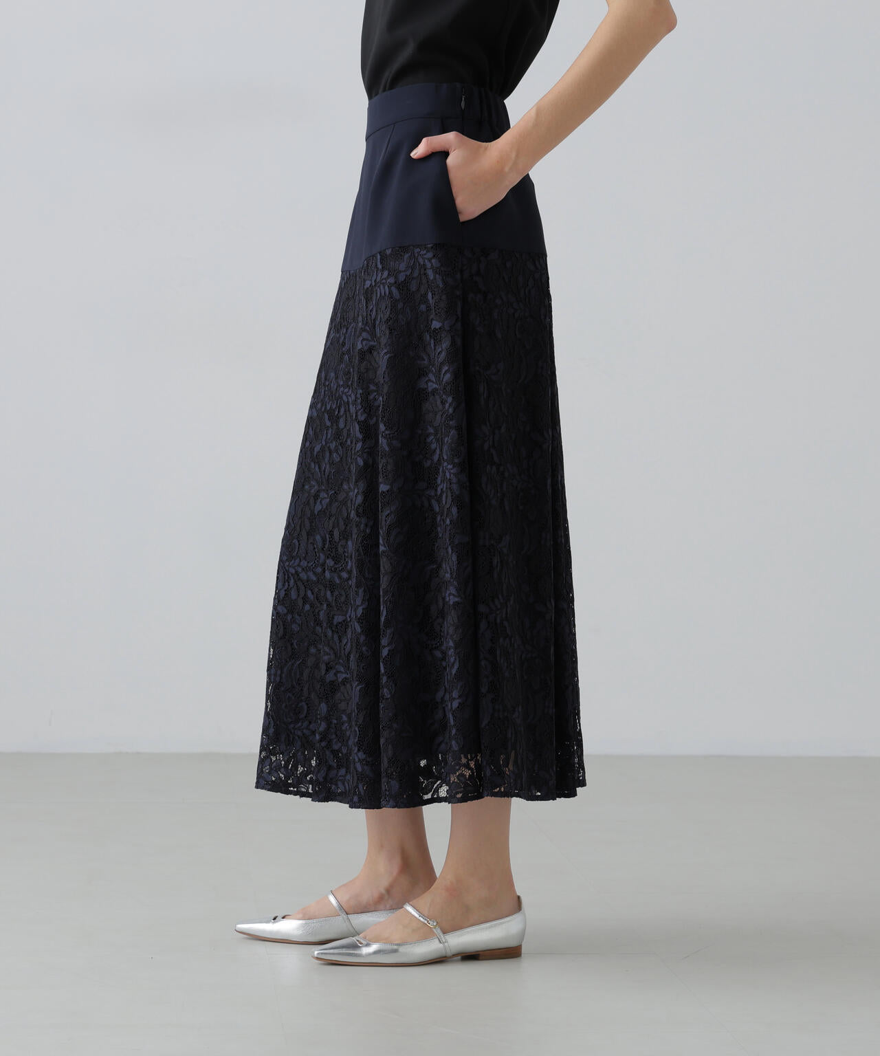 ストレッチジョーゼットスカート