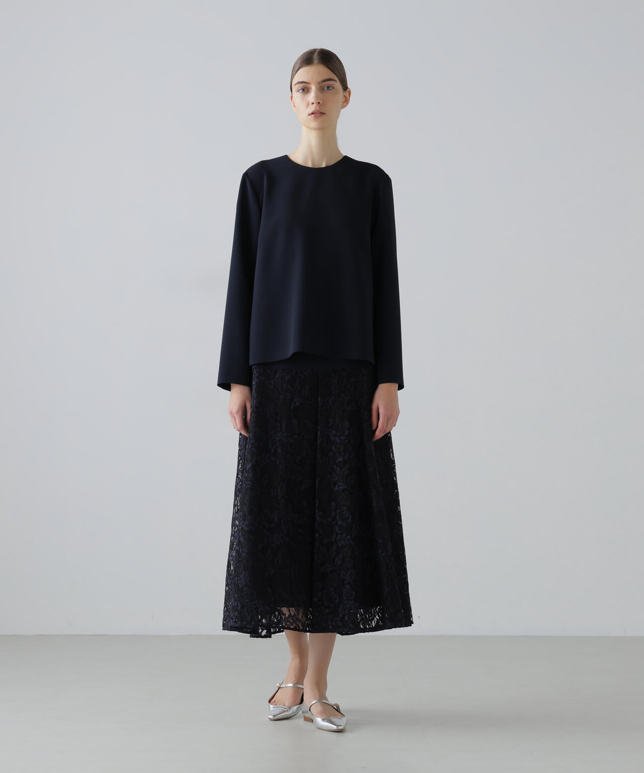 ストレッチジョーゼットスカート