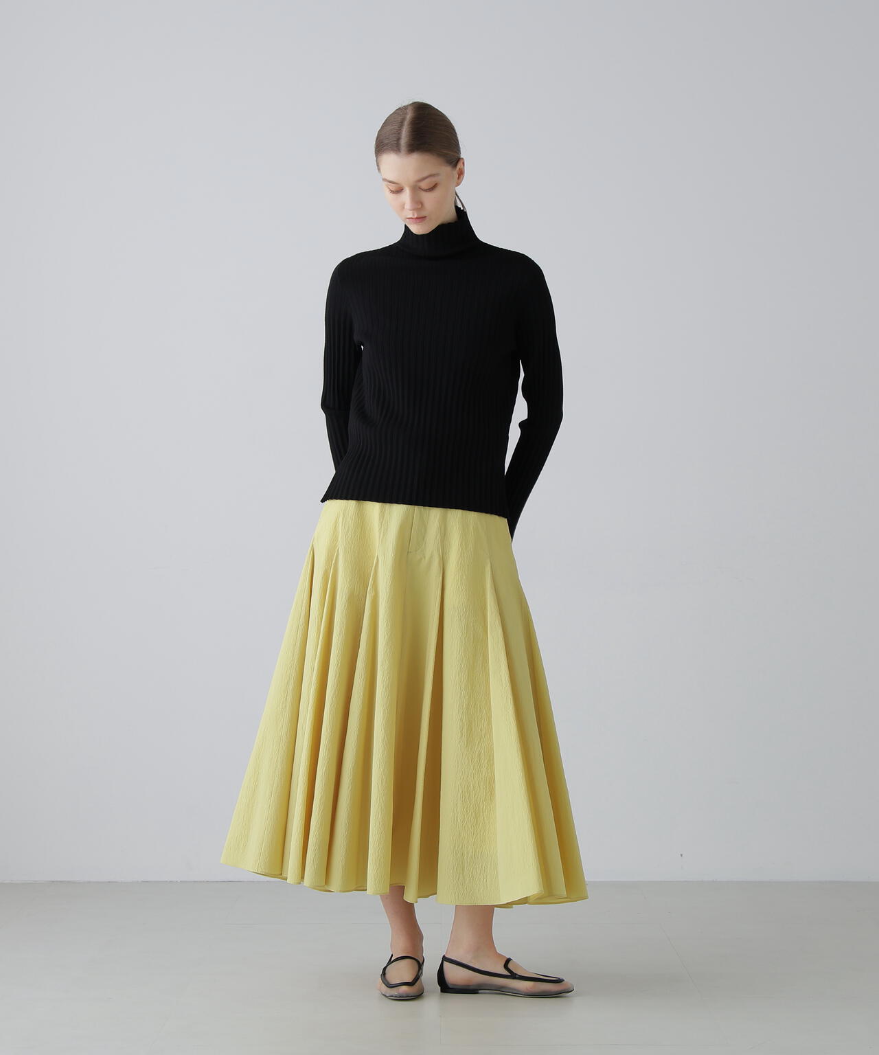 ペーパーライクナイロンスカート