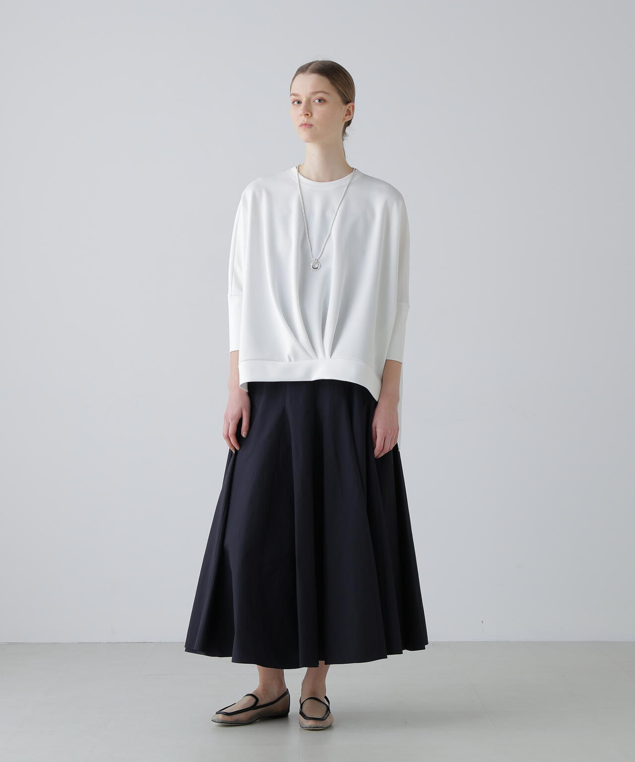 ペーパーライクナイロンスカート