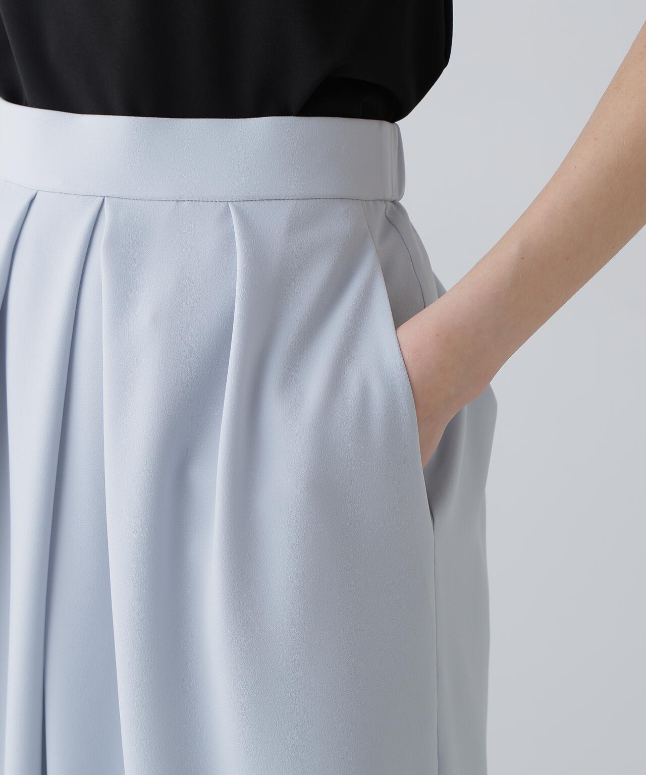 バックサテンジョーゼットスカート