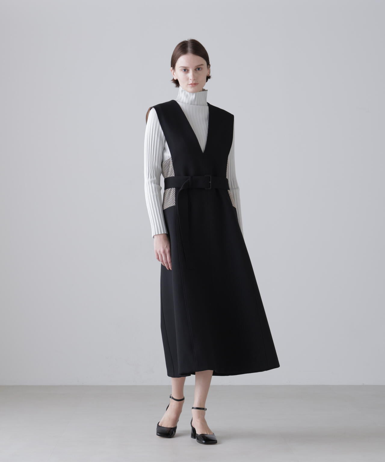 バイカラーボンディングワンピース