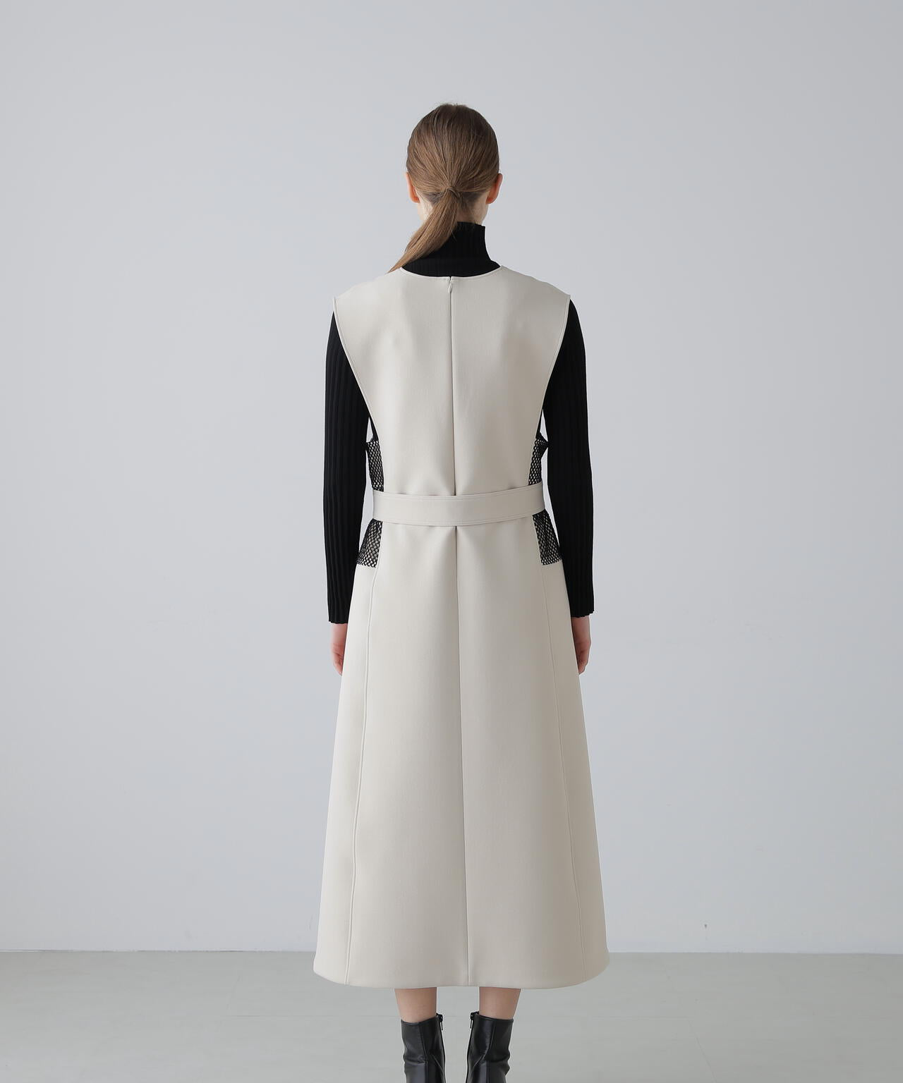 バイカラーボンディングワンピース