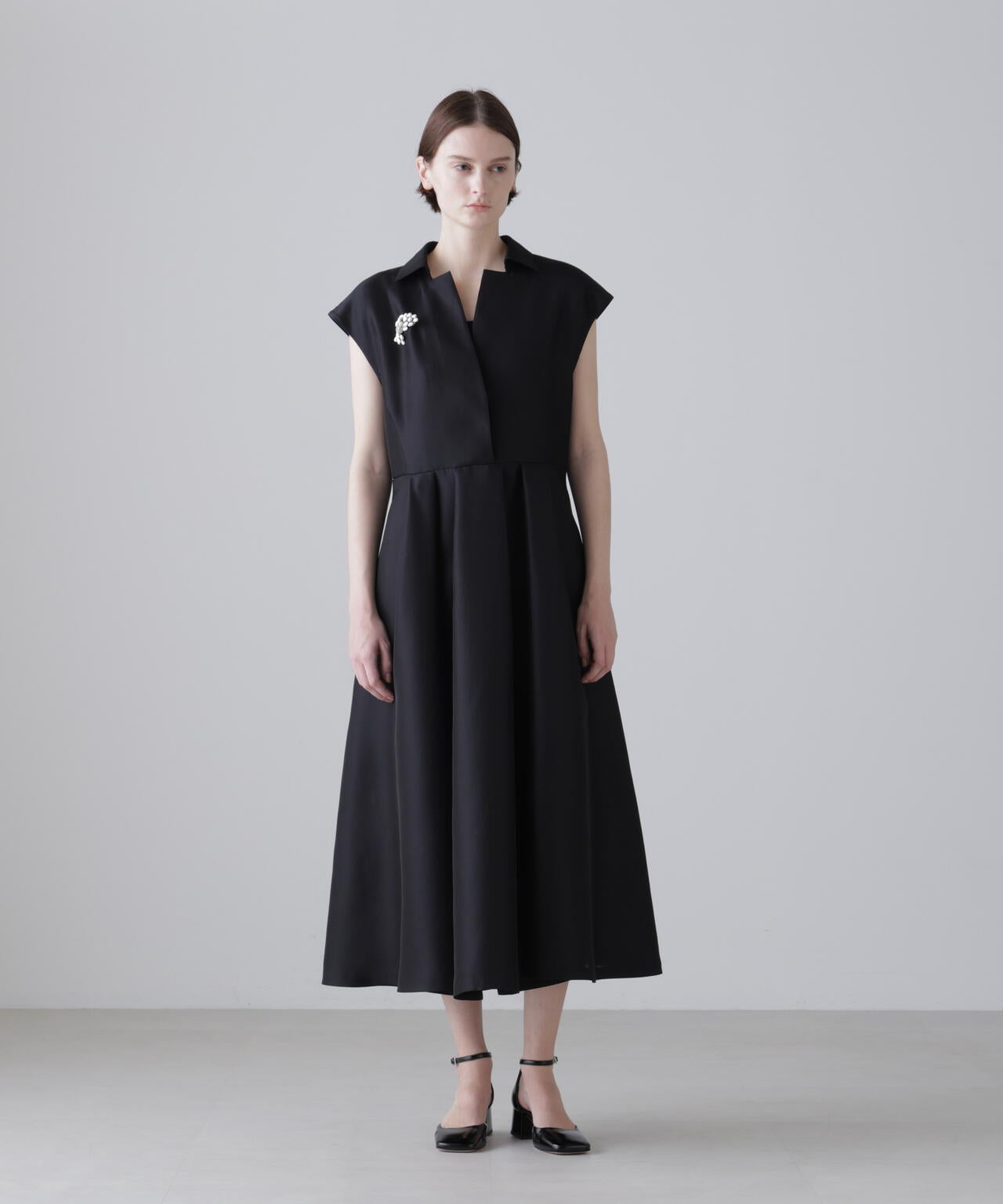 <BLACK LABEL>シルクダブルクロスワンピース