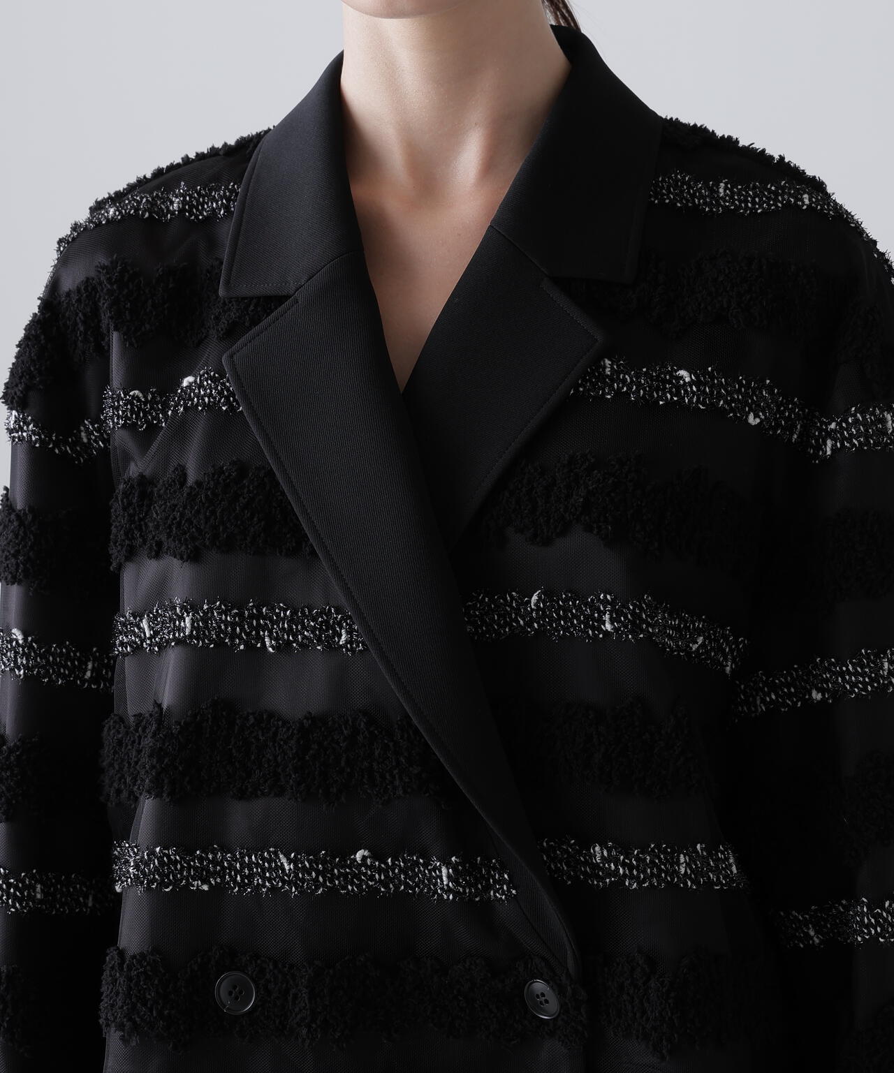 チャンキーテープボーダージャケット