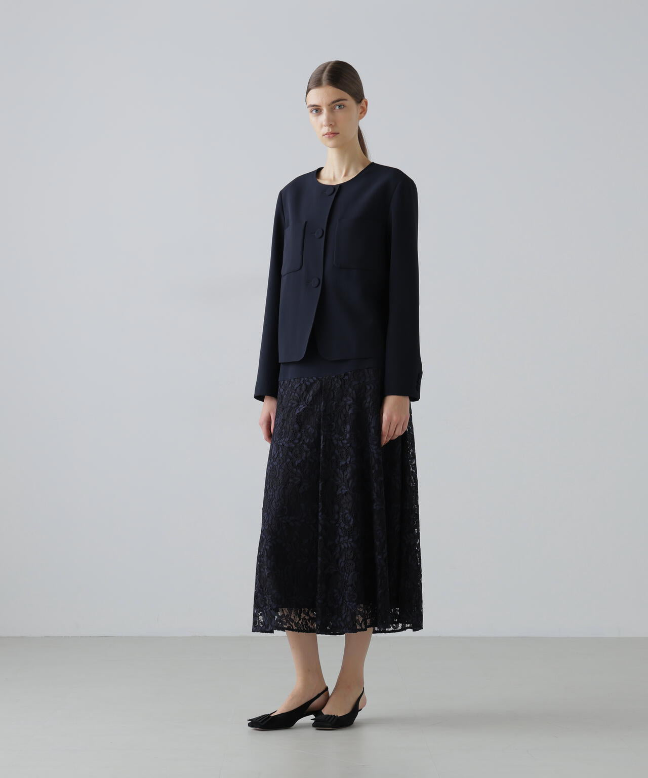 ストレッチジョーゼットジャケット