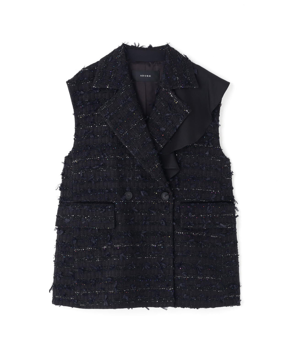 <BLACK LABEL>MALHIAネオンスパングルツイード