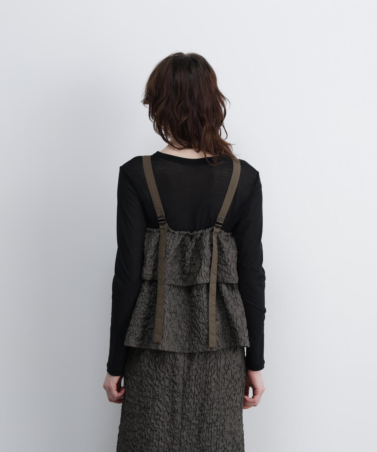 <UNiPH>ブライトフローティングジャガードブラウス